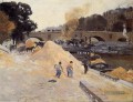 die Ufer der Seine in Paris Pont Marie quai d anjou Camille Pissarro